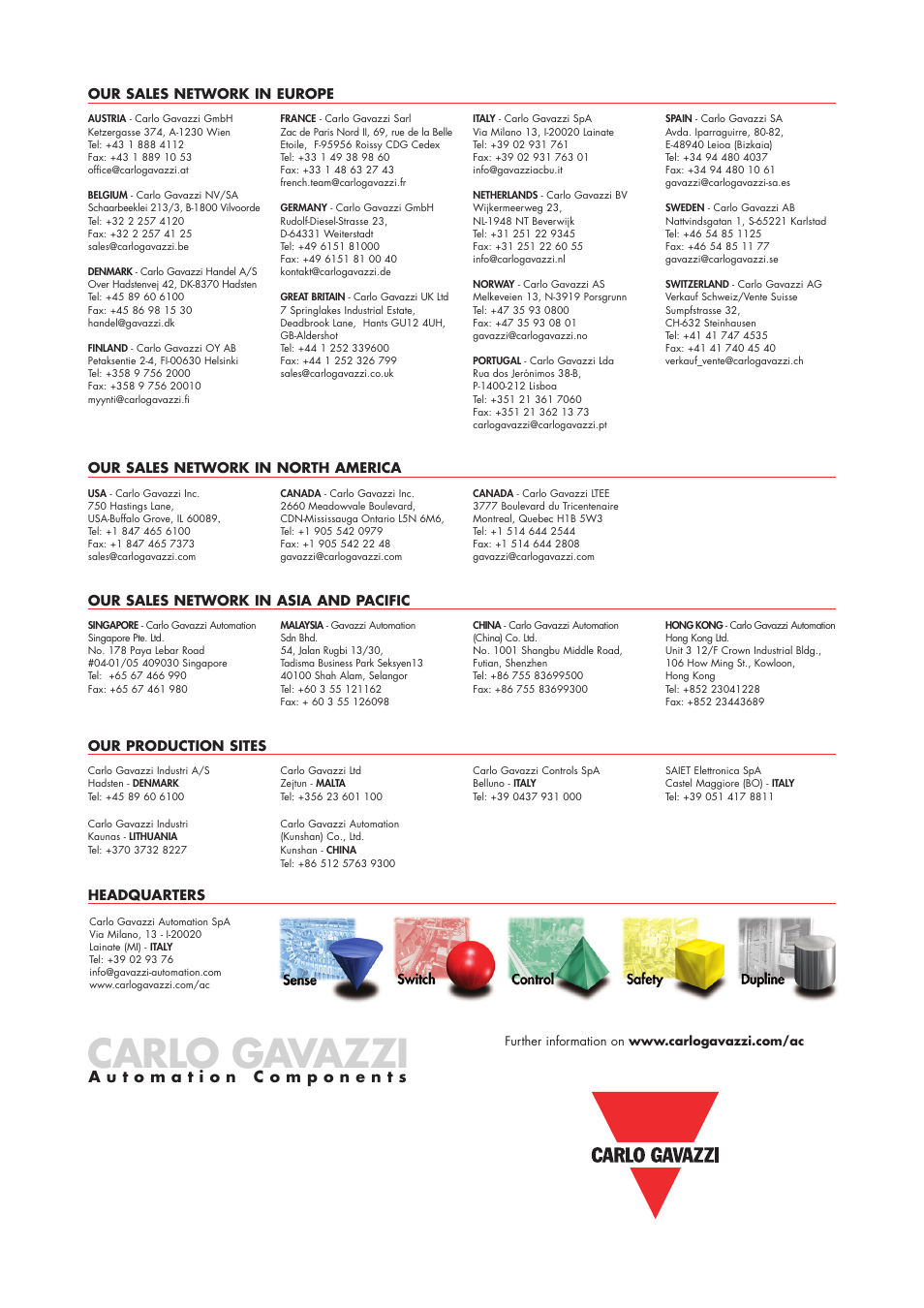 Carlo gavazzi | Carlo Gavazzi WM5-96 User Manual | Page 55 / 55