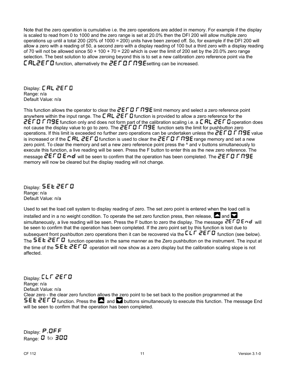 Cooper Instruments & Systems DFI 200 Hand Held Indicator User Manual | Page 11 / 21