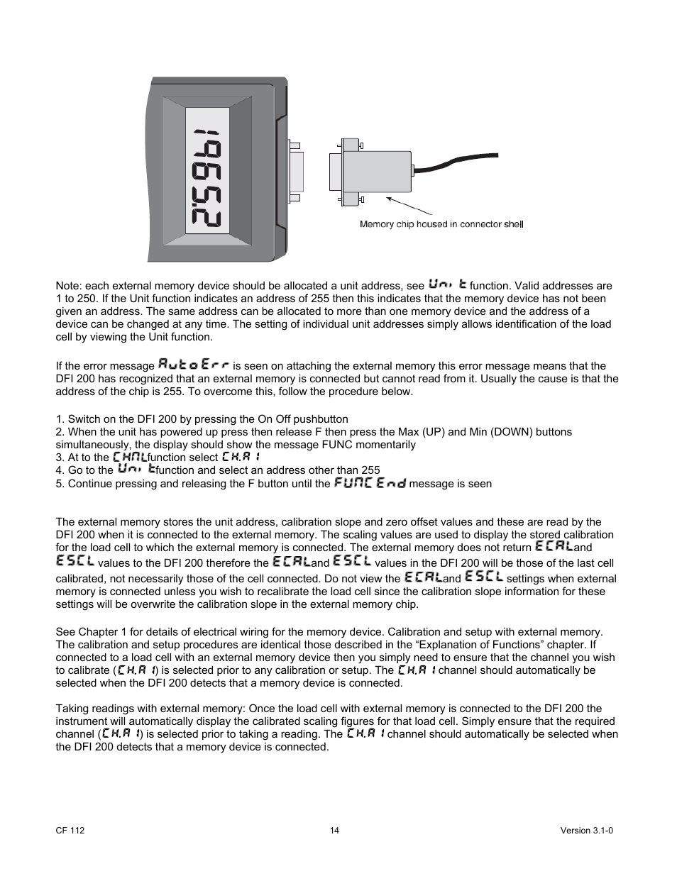Cooper Instruments & Systems DFI 200 Hand Held Indicator User Manual | Page 14 / 21