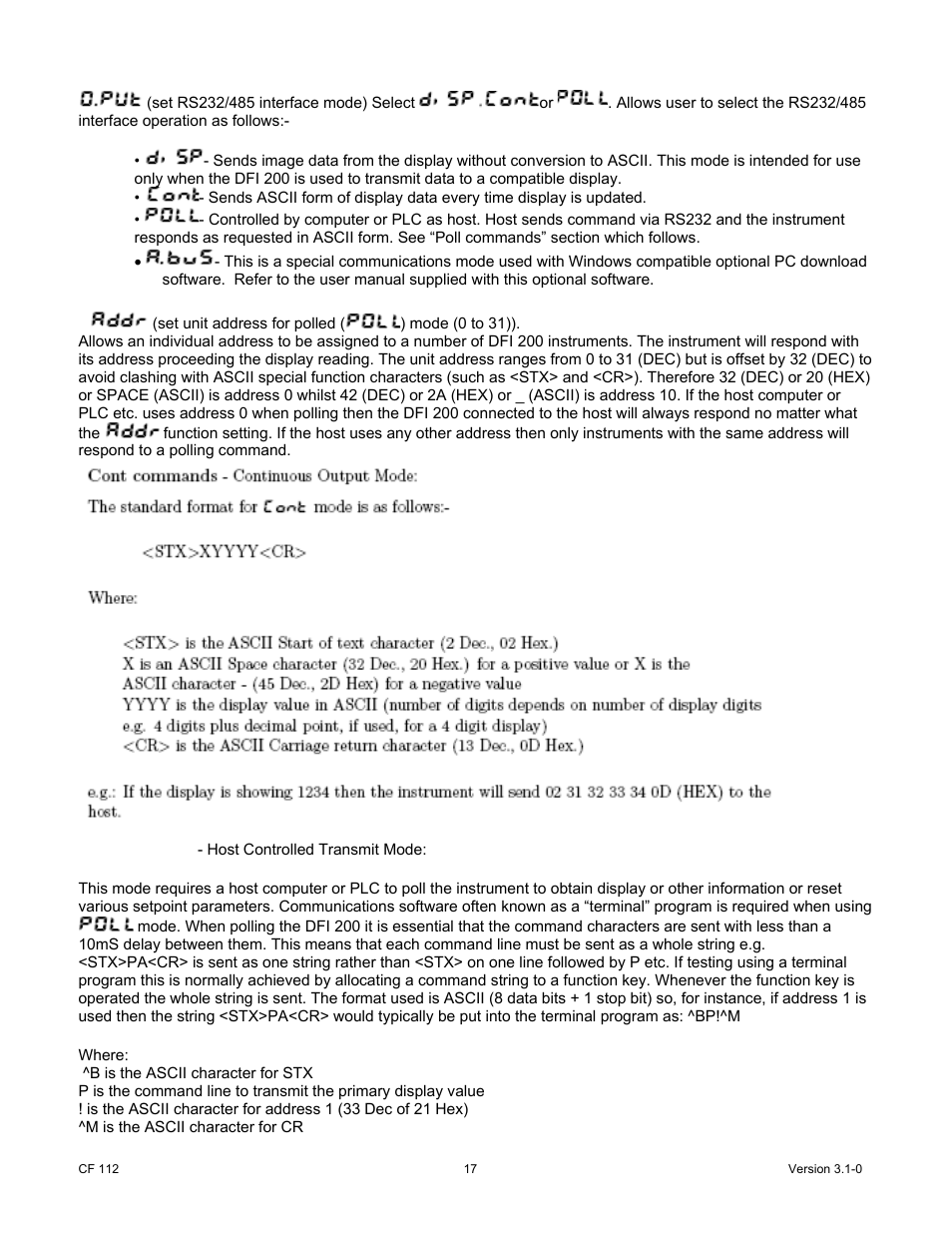 Cooper Instruments & Systems DFI 200 Hand Held Indicator User Manual | Page 17 / 21