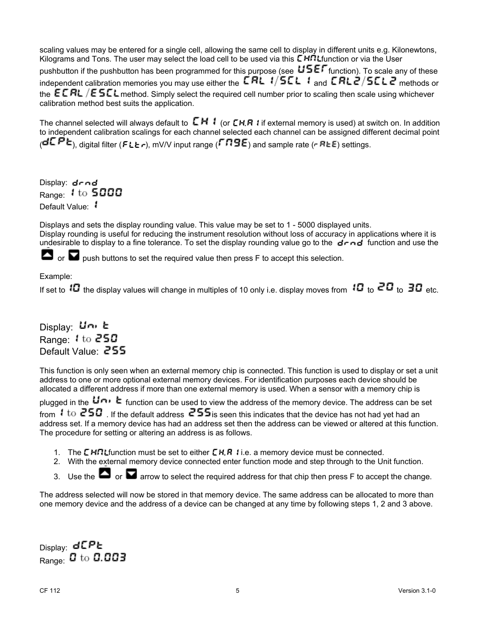 Cooper Instruments & Systems DFI 200 Hand Held Indicator User Manual | Page 5 / 21
