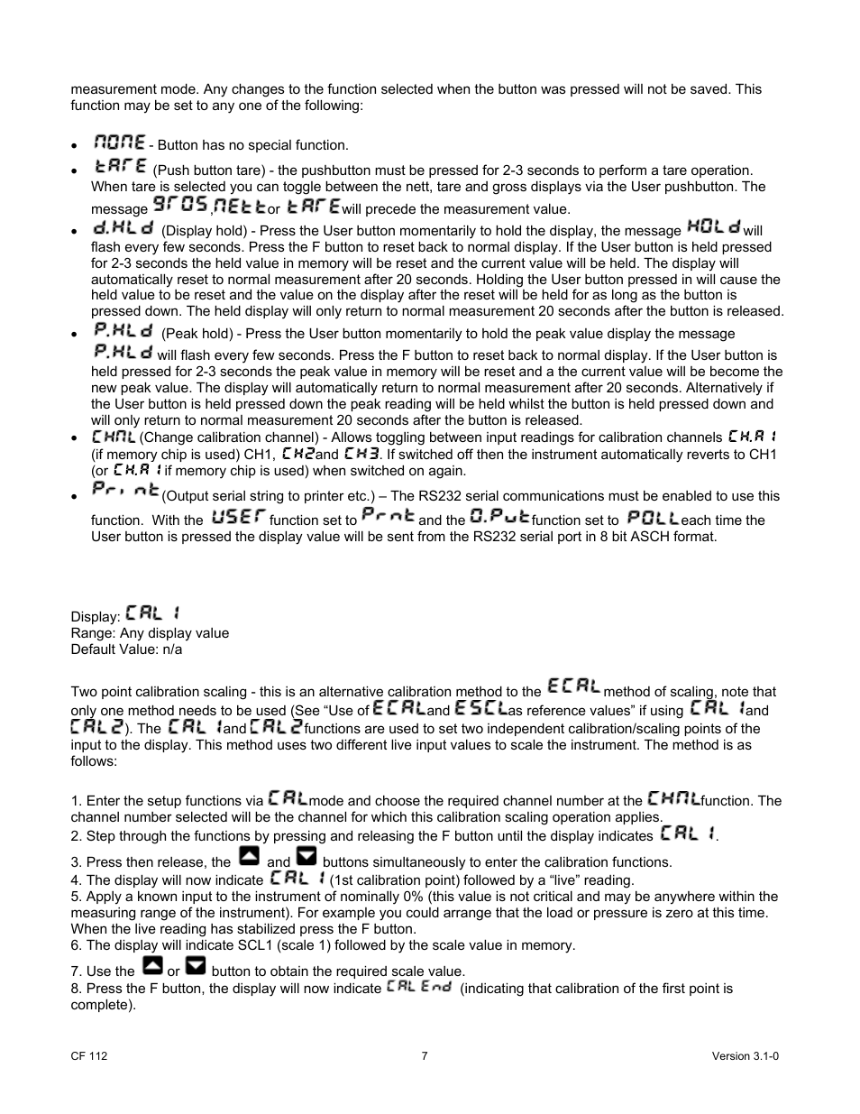 Cooper Instruments & Systems DFI 200 Hand Held Indicator User Manual | Page 7 / 21