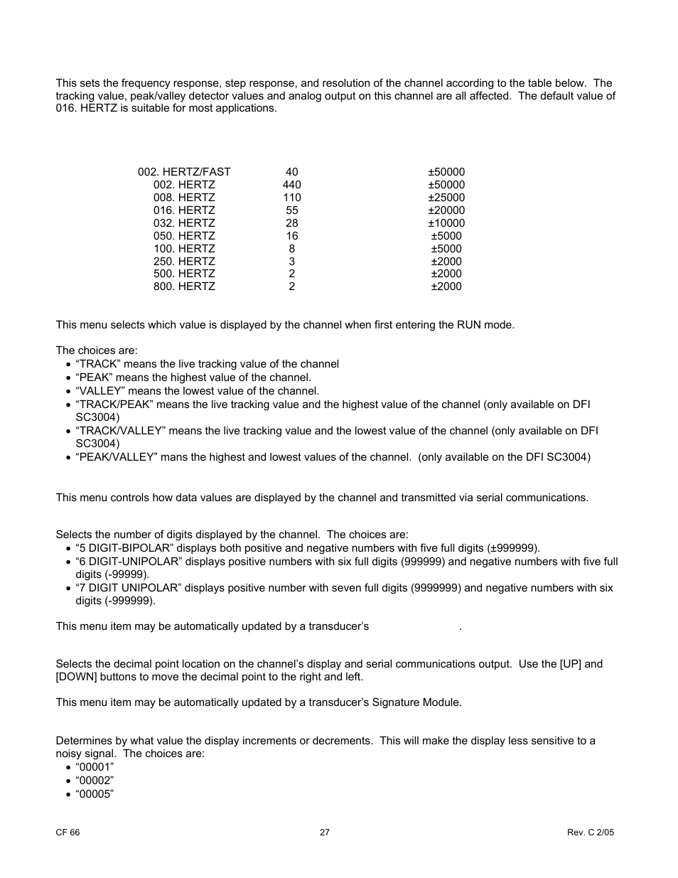 Cooper Instruments & Systems DFI 1650 Multi-Channel Digital Force Indicator User Manual | Page 33 / 89