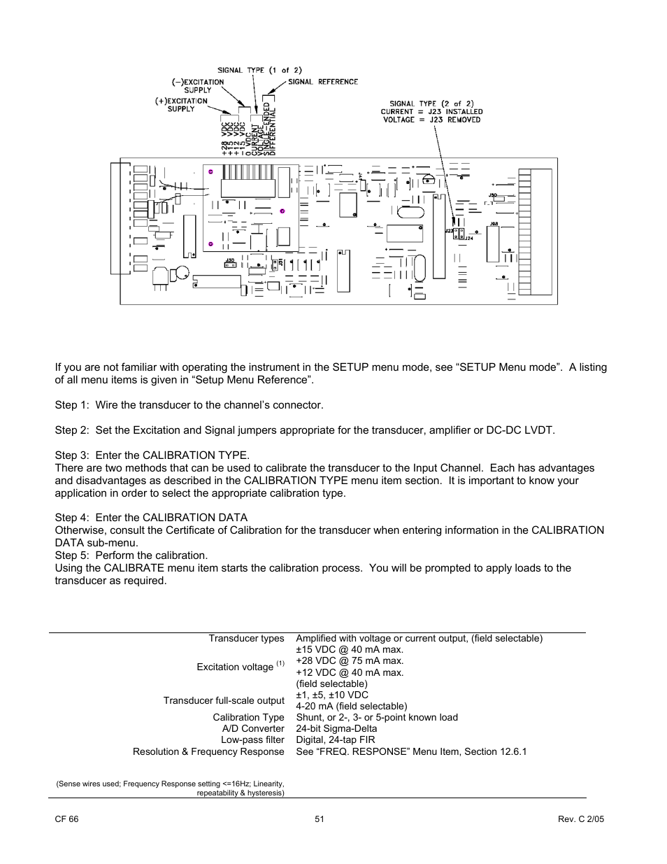 4 calibration procedure, 5 specifications | Cooper Instruments & Systems DFI 1650 Multi-Channel Digital Force Indicator User Manual | Page 57 / 89