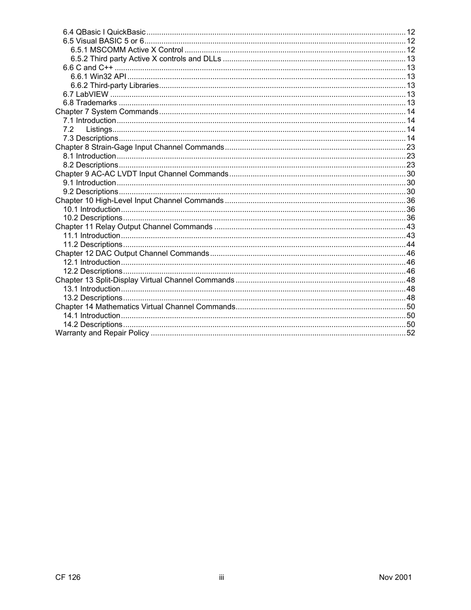 Cooper Instruments & Systems DFI 1650 Multi-Channel Digital Force Indicator User Manual | Page 3 / 56