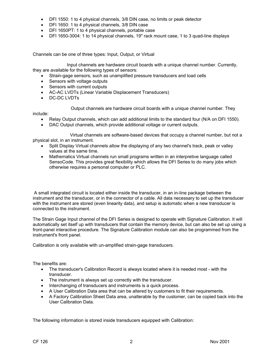 Cooper Instruments & Systems DFI 1650 Multi-Channel Digital Force Indicator User Manual | Page 5 / 56