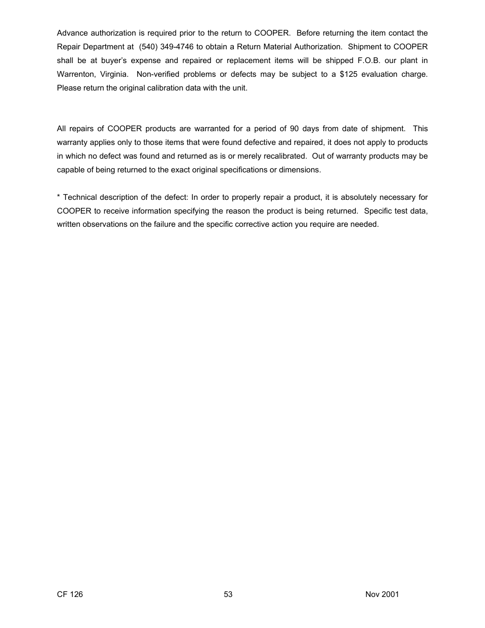 Cooper Instruments & Systems DFI 1650 Multi-Channel Digital Force Indicator User Manual | Page 56 / 56