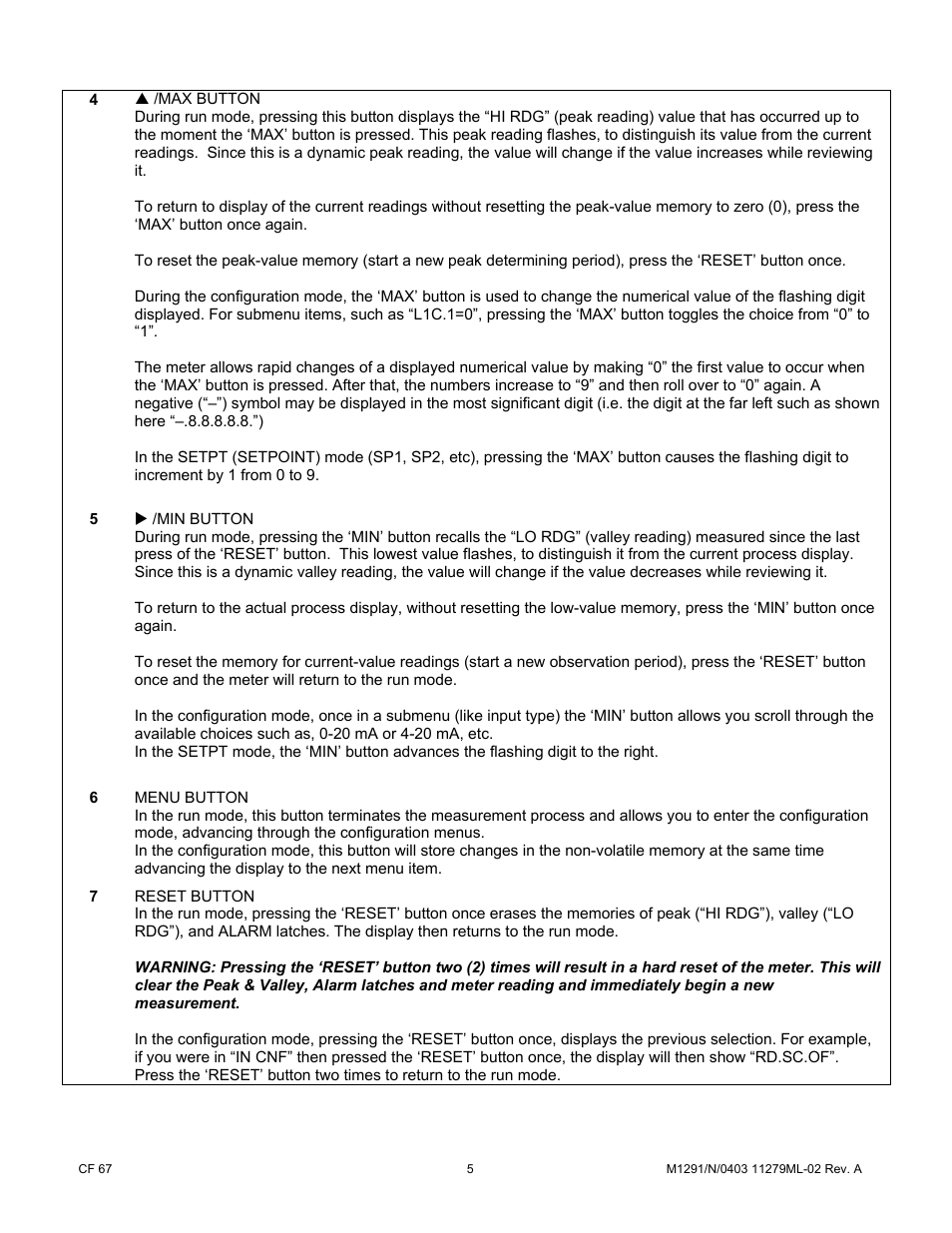 Cooper Instruments & Systems DFI INFINITY Digital Force Indicator/Controller User Manual | Page 10 / 81