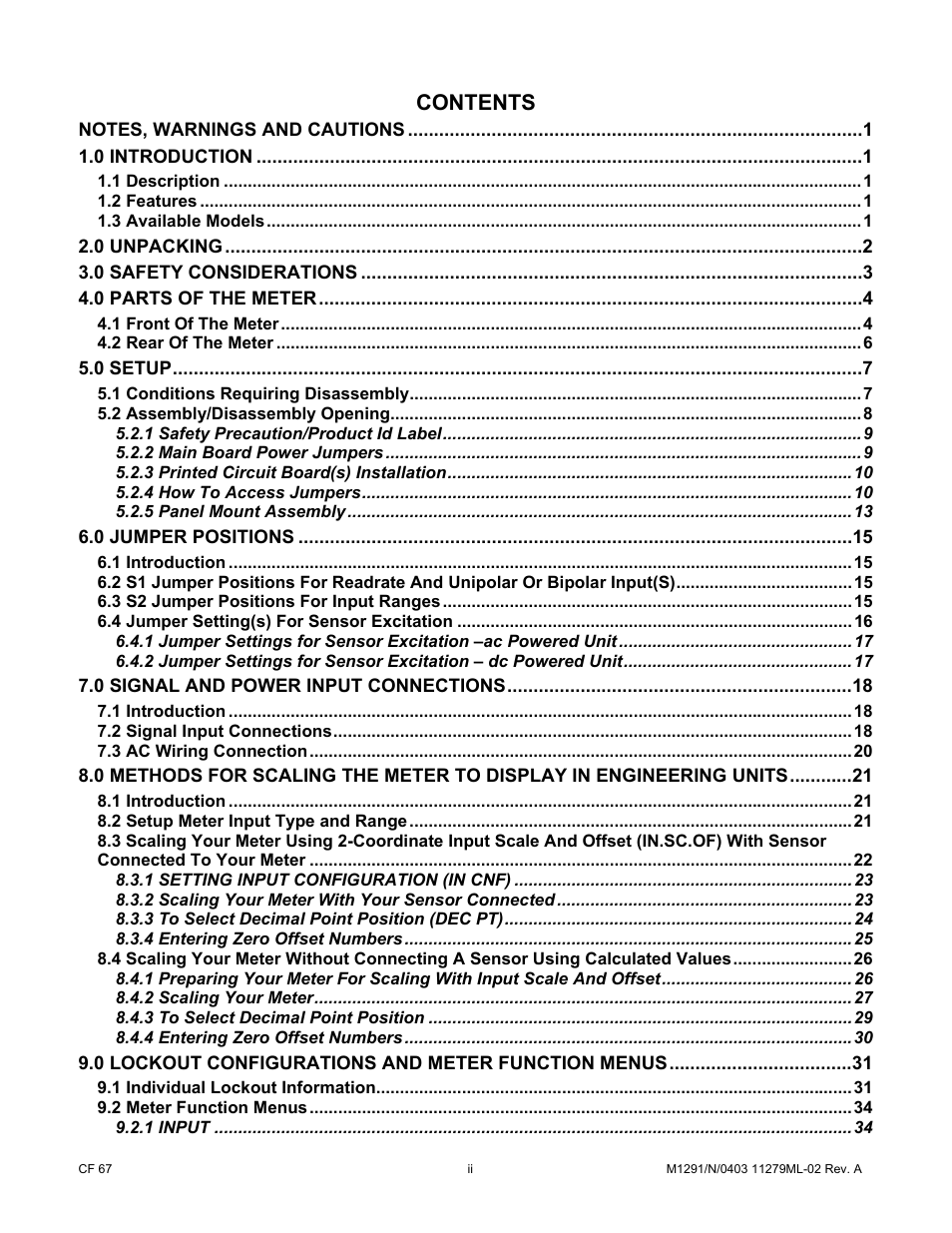 Cooper Instruments & Systems DFI INFINITY Digital Force Indicator/Controller User Manual | Page 2 / 81