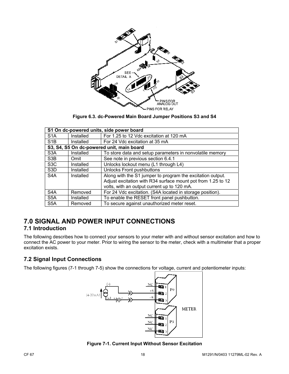 0 signal and power input connections, 1 introduction, 2 signal input connections | Cooper Instruments & Systems DFI INFINITY Digital Force Indicator/Controller User Manual | Page 23 / 81