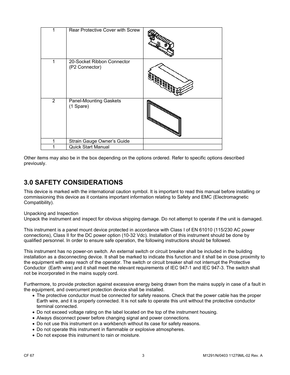 0 safety considerations | Cooper Instruments & Systems DFI INFINITY Digital Force Indicator/Controller User Manual | Page 8 / 81