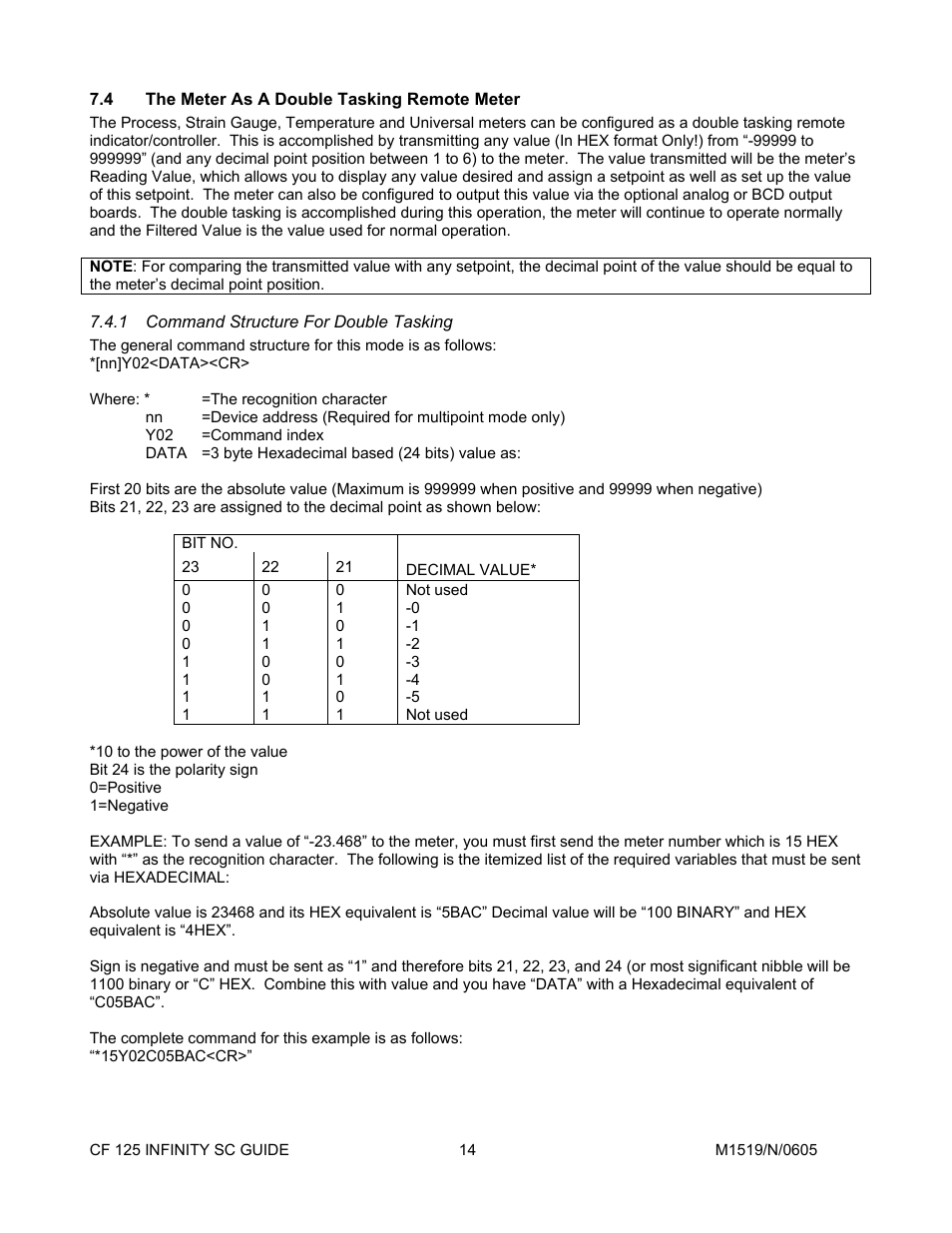 4the meter as a double tasking remote meter, 1command structure for double tasking, The meter as a double tasking remote meter | Command structure for double tasking | Cooper Instruments & Systems DFI INFINITY Digital Force Indicator/Controller User Manual | Page 18 / 78