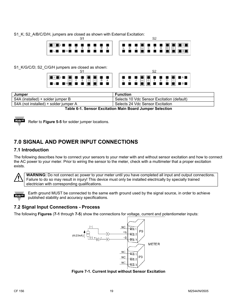 11 potentiometer input, 0 signal and power input connections, 1 introduction | 2 signal input connections - process | Cooper Instruments & Systems DFI INFINITY B Ultra High Performance Digital Force Indicator User Manual | Page 24 / 90