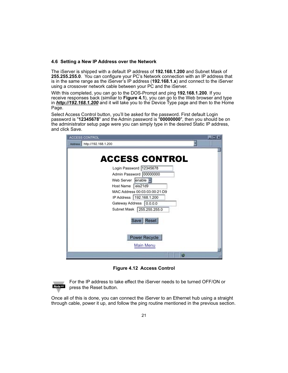 Access control | Cooper Instruments & Systems DFI INFINITY B Ultra High Performance Digital Force Indicator User Manual | Page 24 / 45