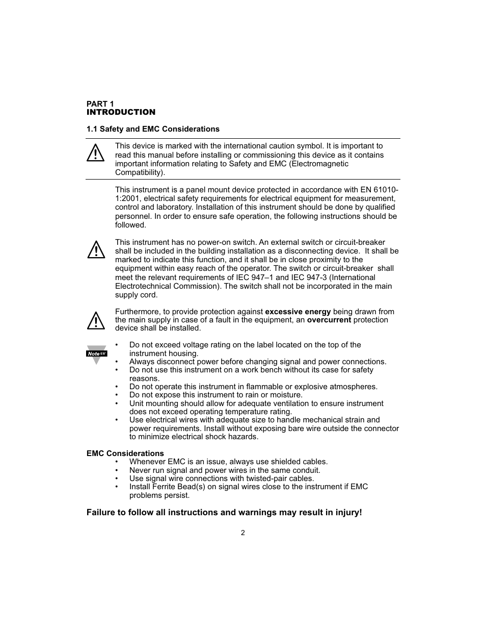 Cooper Instruments & Systems DFI INFINITY B Ultra High Performance Digital Force Indicator User Manual | Page 5 / 45
