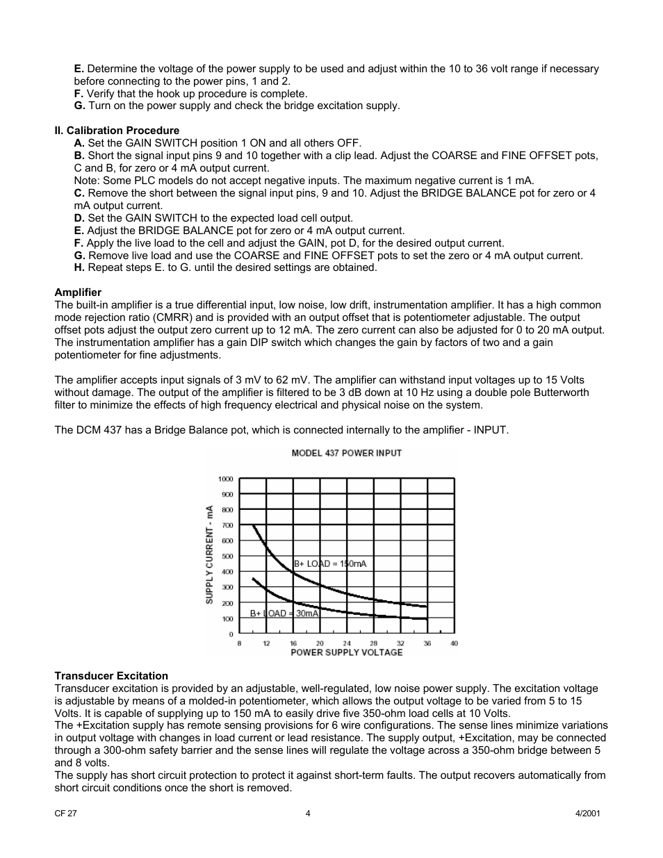 Cooper Instruments & Systems DCM 437 Current Bridge Amplifier User Manual | Page 4 / 6