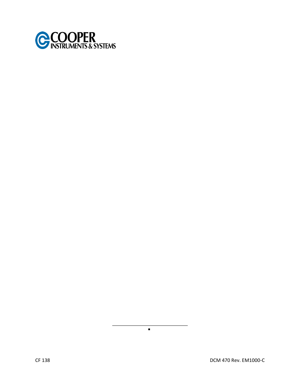 Cooper Instruments & Systems DCM 470 Voltage/Current In-Line Amplifier User Manual | 8 pages