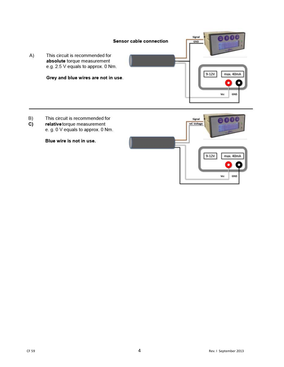 Operating instructions, 1 field of application, 2 scope of delivery | 3 installation and removal, 4 interface description, 5 operation | Cooper Instruments & Systems LXT 971 Rotating Torque Load Cell User Manual | Page 4 / 6