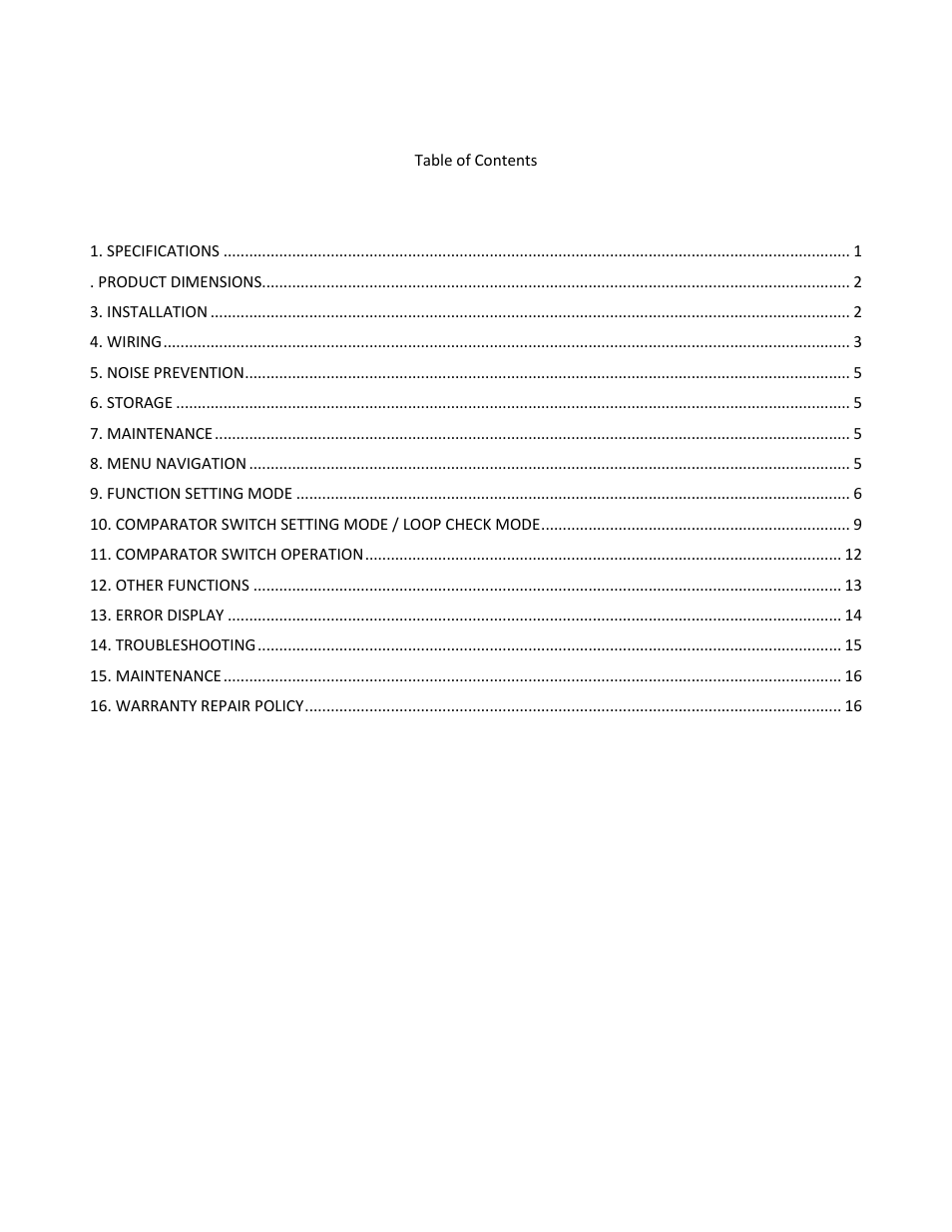 Cooper Instruments & Systems PTT 260 Digital Pressure Sensor User Manual | Page 3 / 19