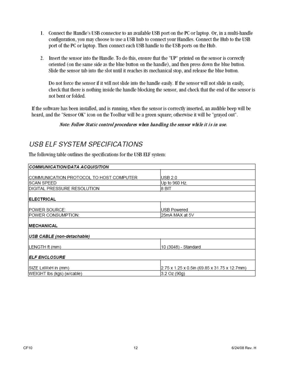 Cooper Instruments & Systems ELF 4200 Flexiforce Paper Thin Sensor User Manual | Page 15 / 57