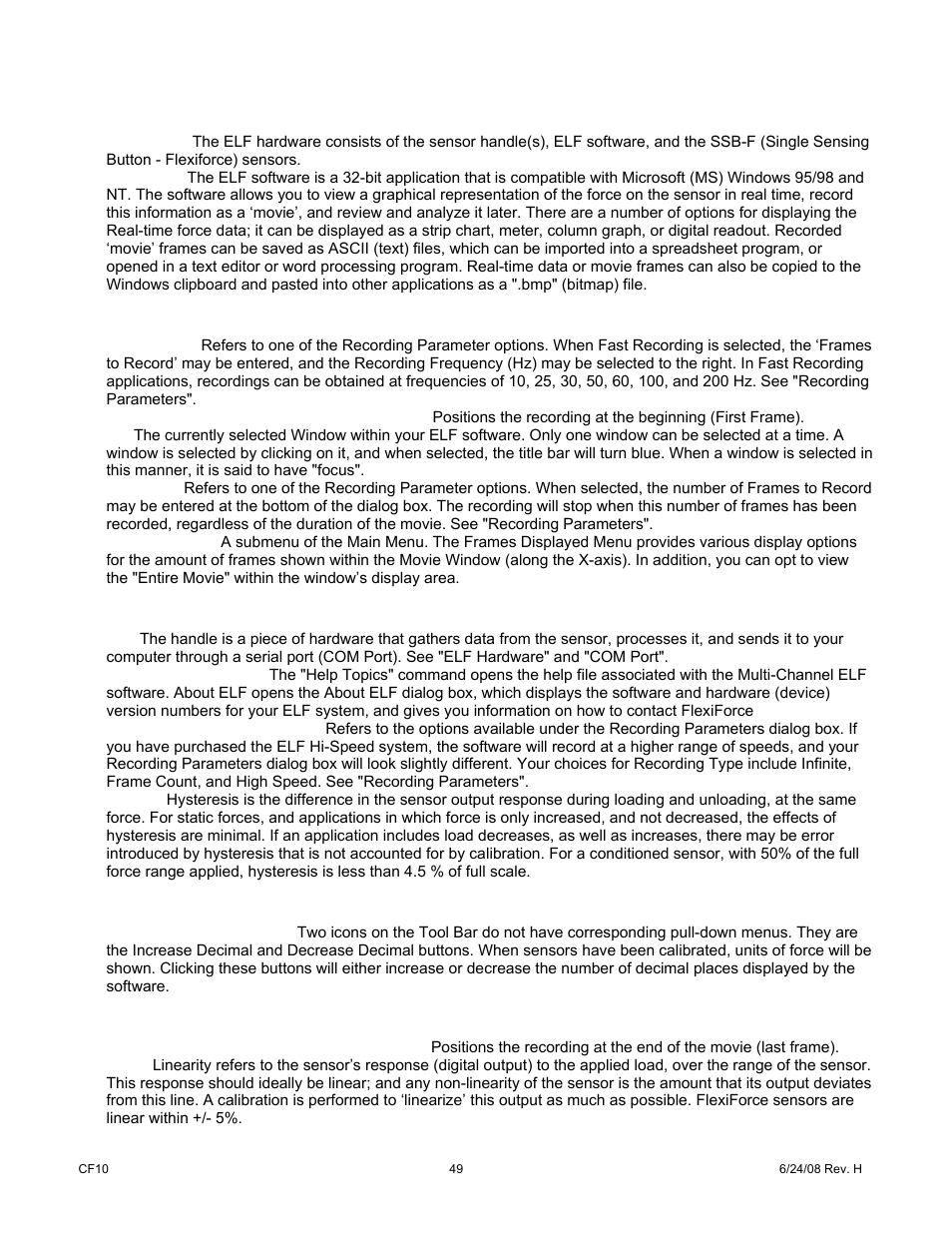 Cooper Instruments & Systems ELF 4200 Flexiforce Paper Thin Sensor User Manual | Page 52 / 57