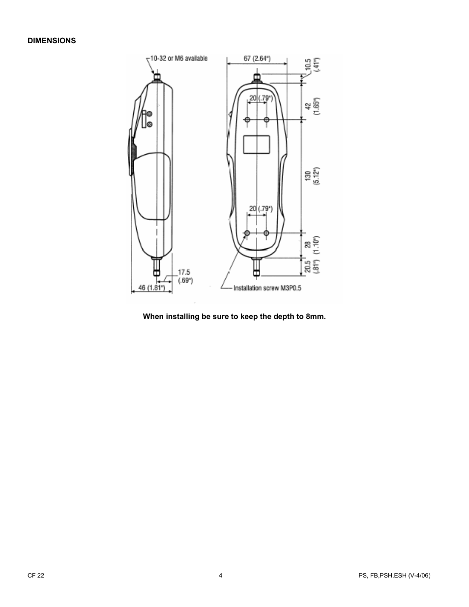 Cooper Instruments & Systems PS Mechanical Force Gages User Manual | Page 4 / 6