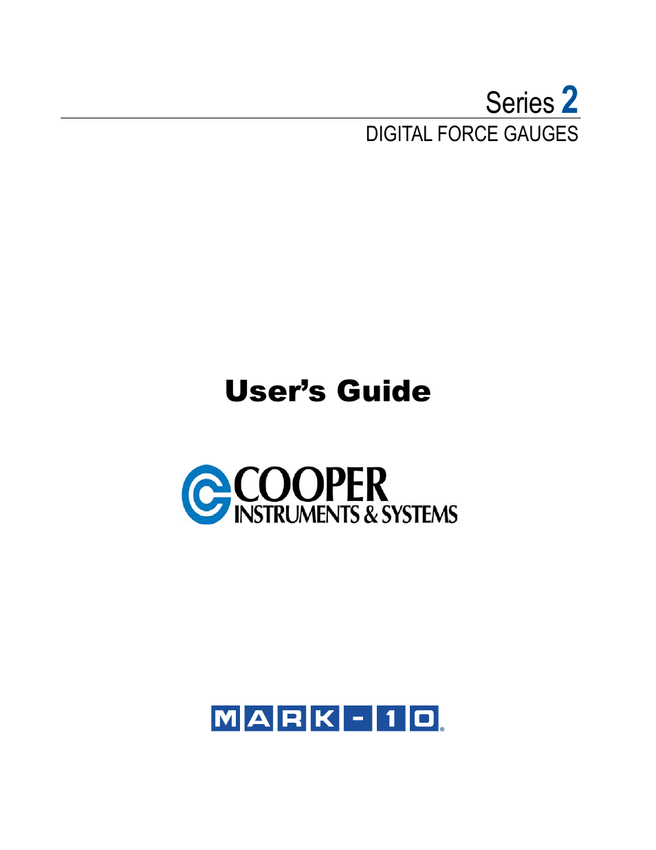 Cooper Instruments & Systems Series M2 Digital Force Gage User Manual | 17 pages