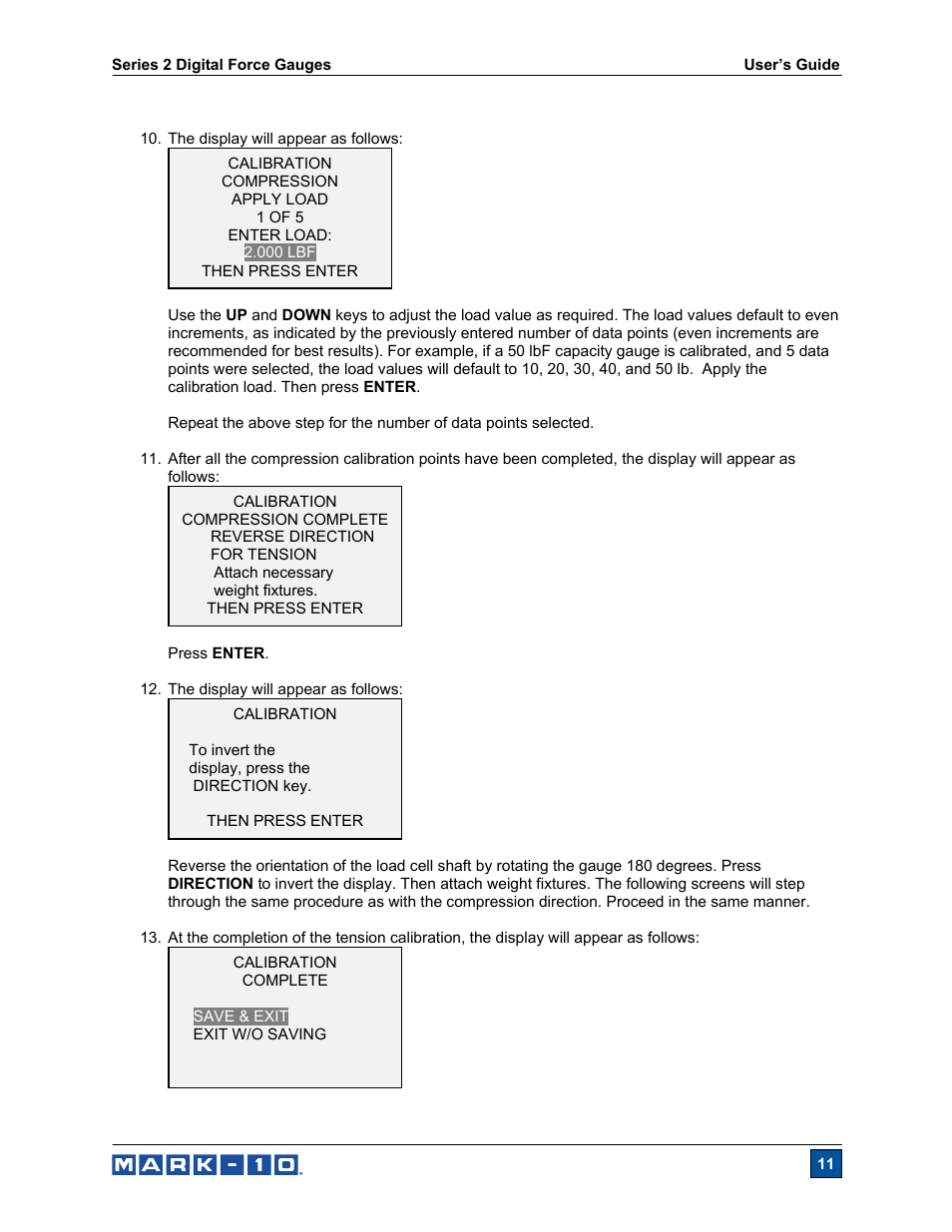 Cooper Instruments & Systems Series M2 Digital Force Gage User Manual | Page 12 / 17