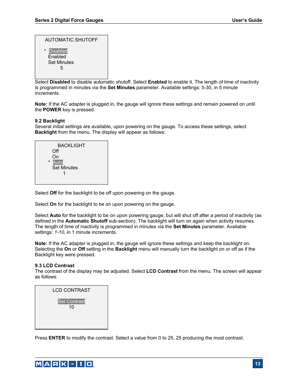 Cooper Instruments & Systems Series M2 Digital Force Gage User Manual | Page 14 / 17