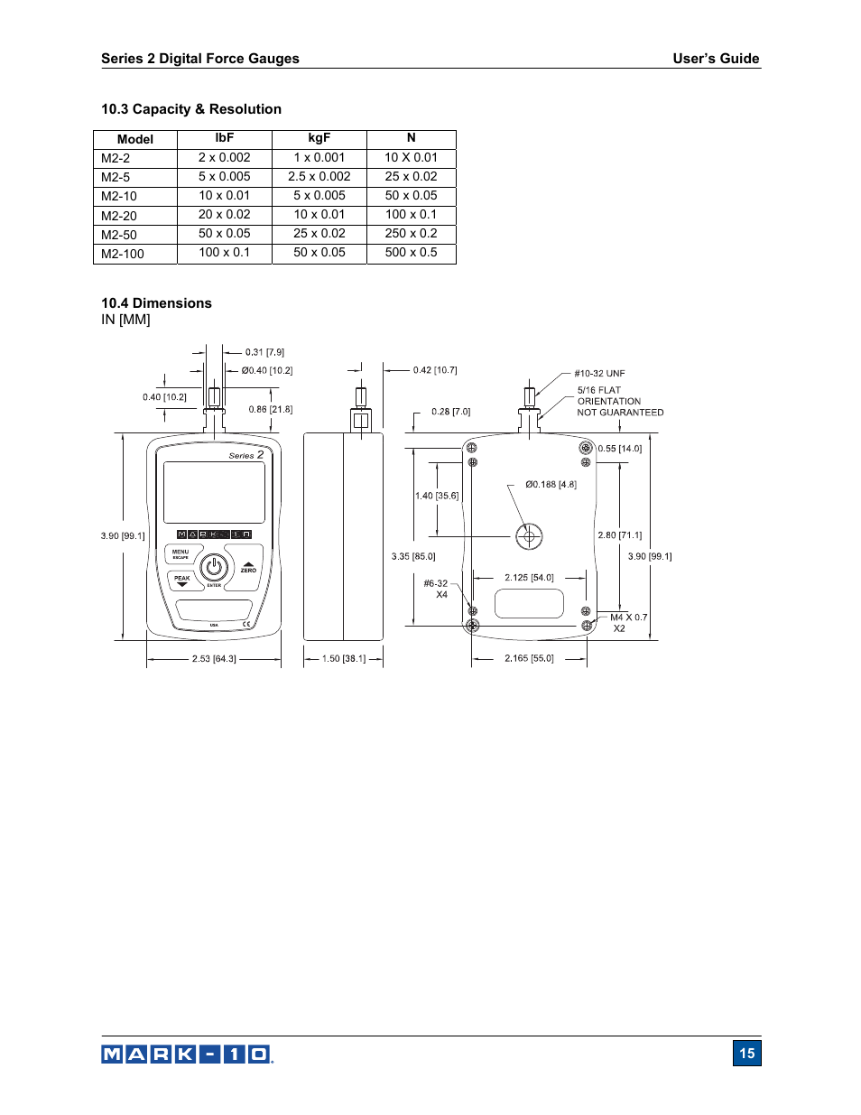Cooper Instruments & Systems Series M2 Digital Force Gage User Manual | Page 16 / 17