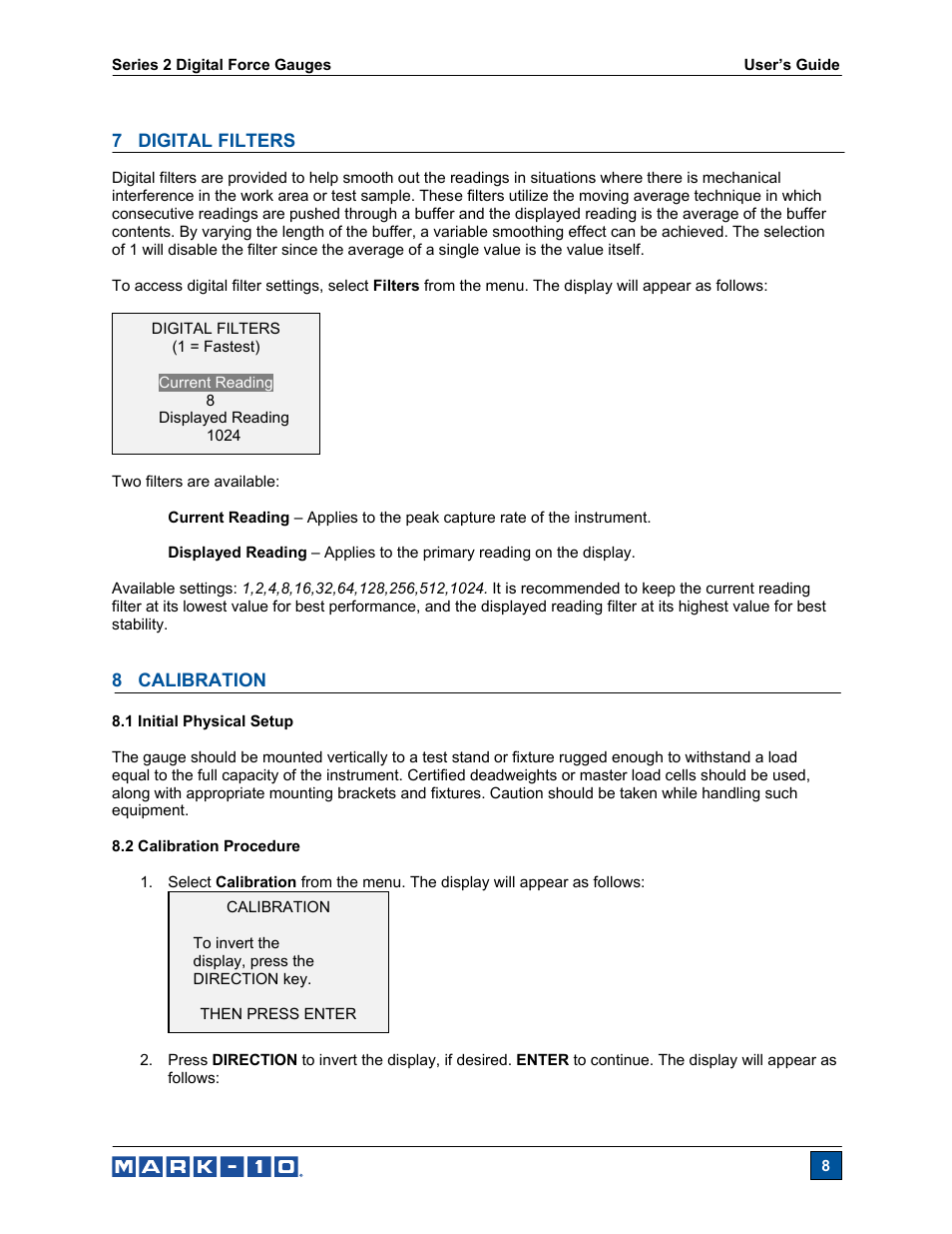 Cooper Instruments & Systems Series M2 Digital Force Gage User Manual | Page 9 / 17