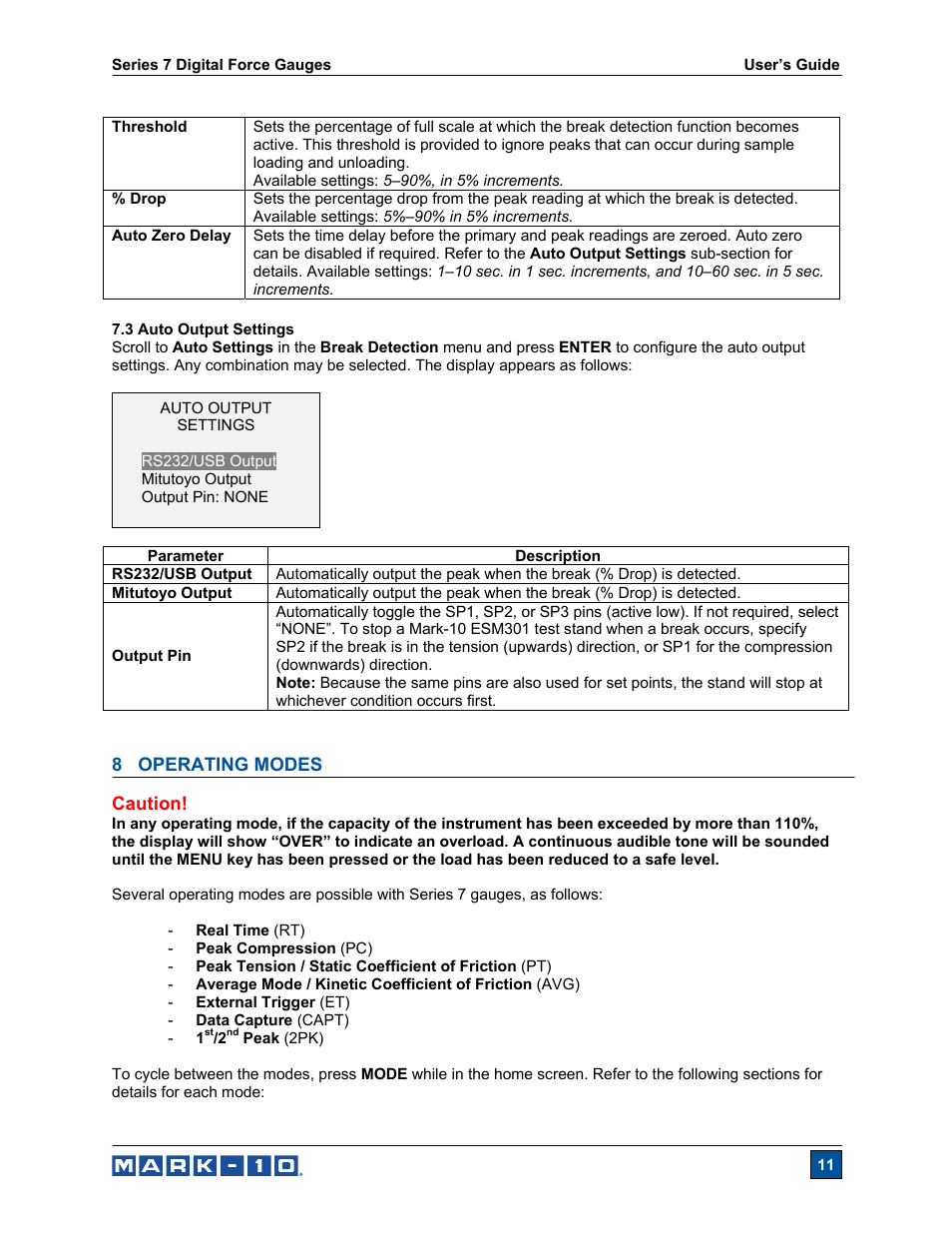 Cooper Instruments & Systems Series M7 Professional Digital Force Gauge User Manual | Page 12 / 41