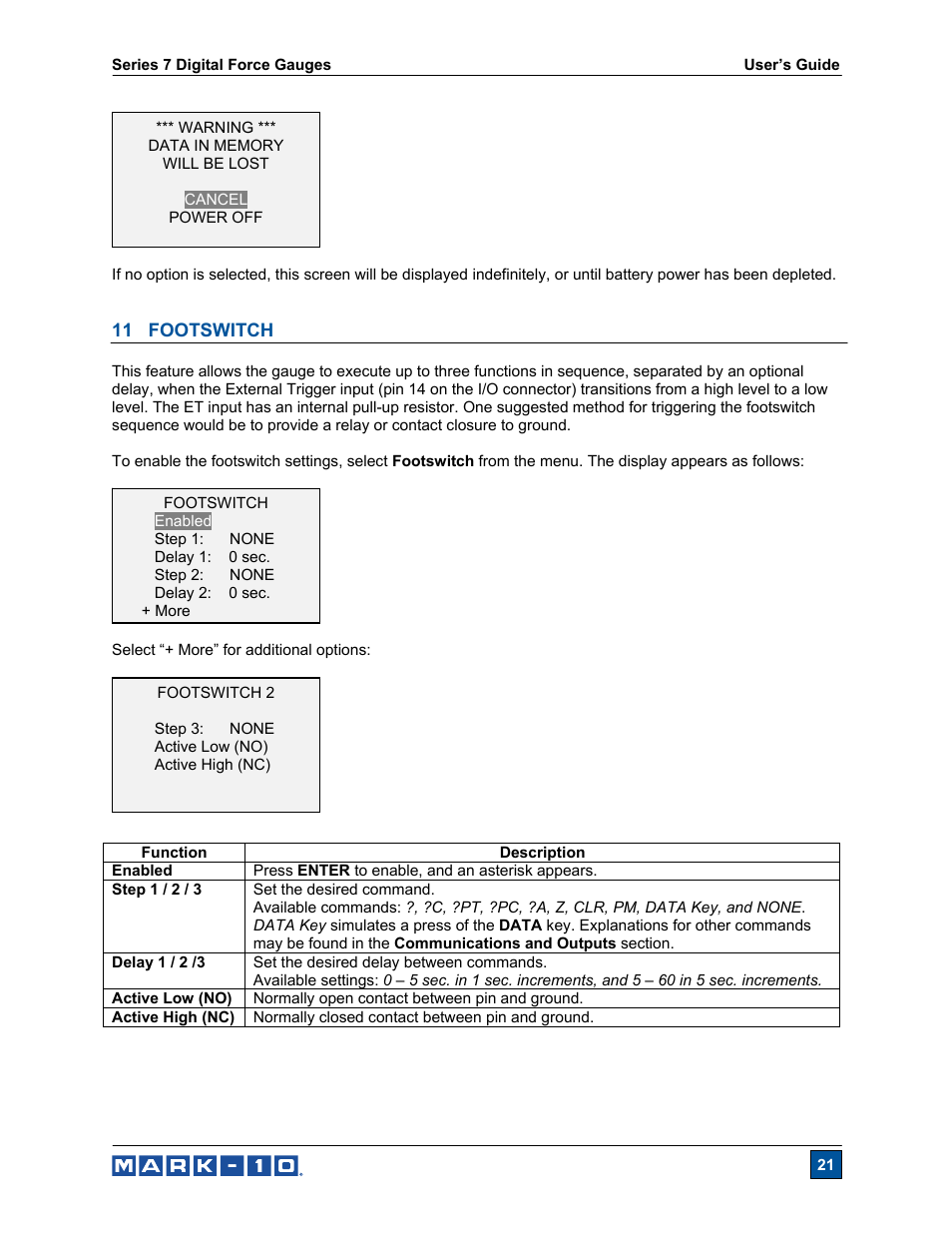 Cooper Instruments & Systems Series M7 Professional Digital Force Gauge User Manual | Page 22 / 41