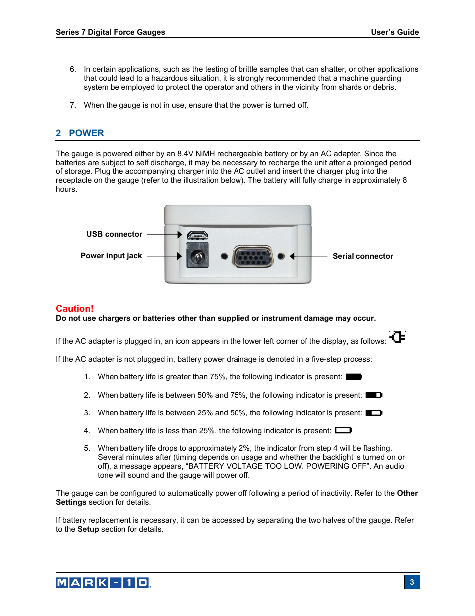 Cooper Instruments & Systems Series M7 Professional Digital Force Gauge User Manual | Page 4 / 41