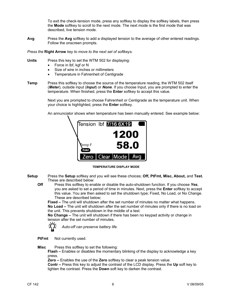 Cooper Instruments & Systems WTM 502 Wire Tension Meter User Manual | Page 8 / 15