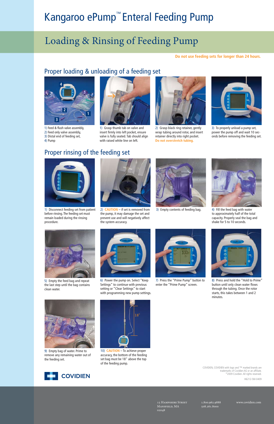 COVIDIEN Kangaroo™ ePump User Manual | 2 pages