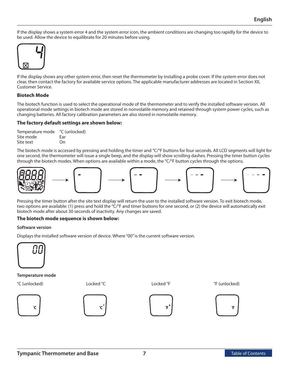 Biotech mode | COVIDIEN Genius™ 2 Tympanic Thermometer User Manual | Page 10 / 19