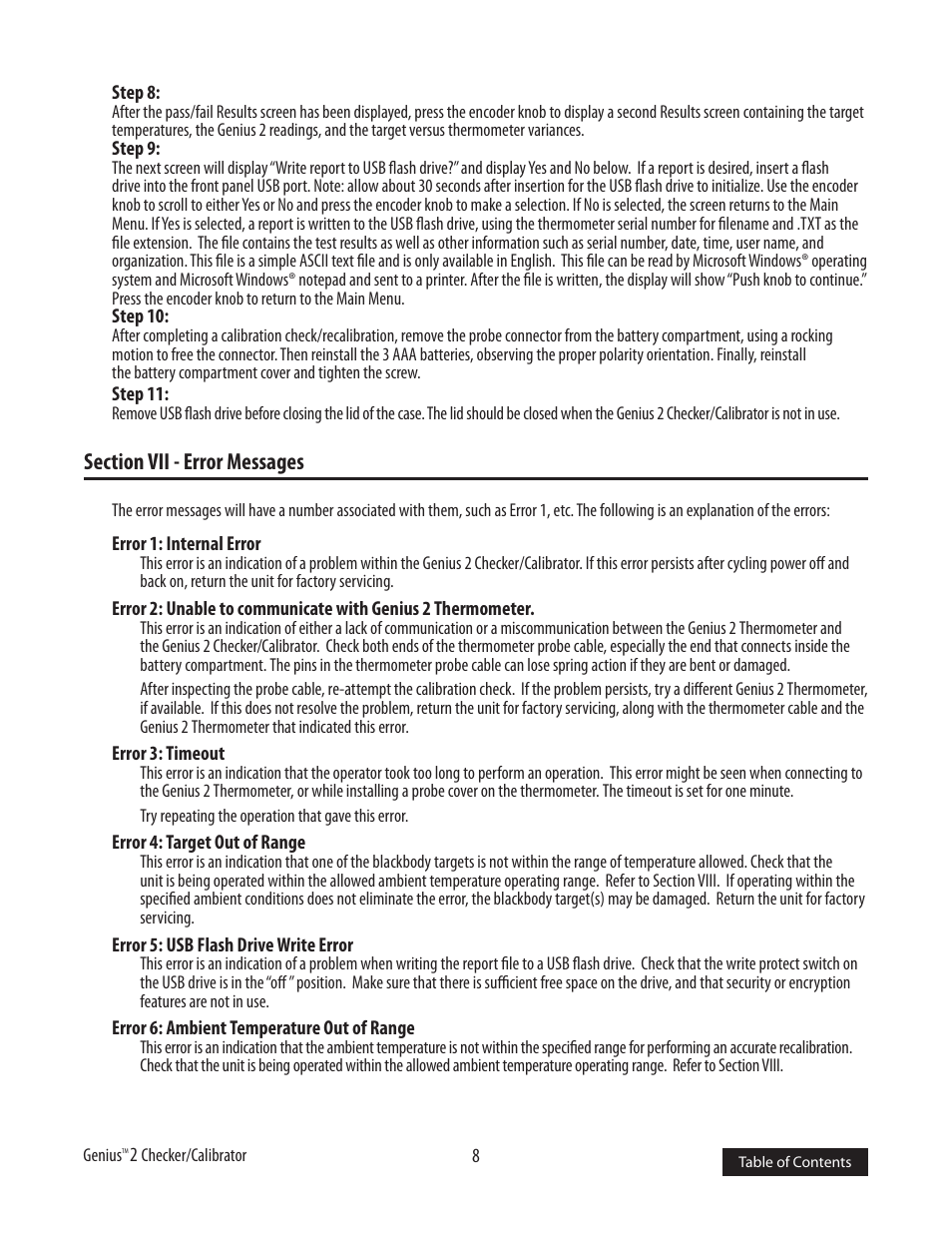 COVIDIEN Genius™ 2 Tympanic Thermometer Checker-Calibrator User Manual | Page 10 / 15