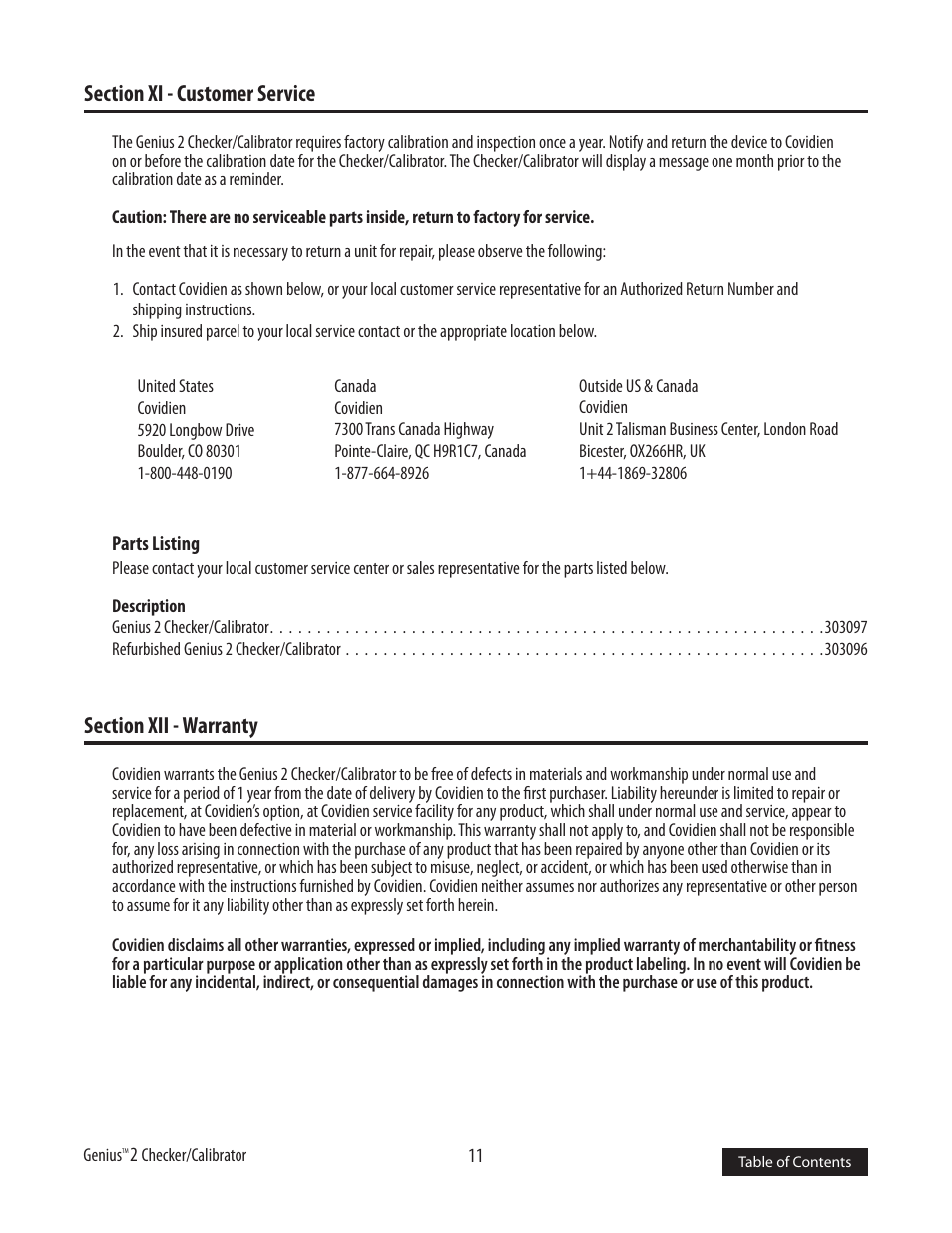 COVIDIEN Genius™ 2 Tympanic Thermometer Checker-Calibrator User Manual | Page 13 / 15