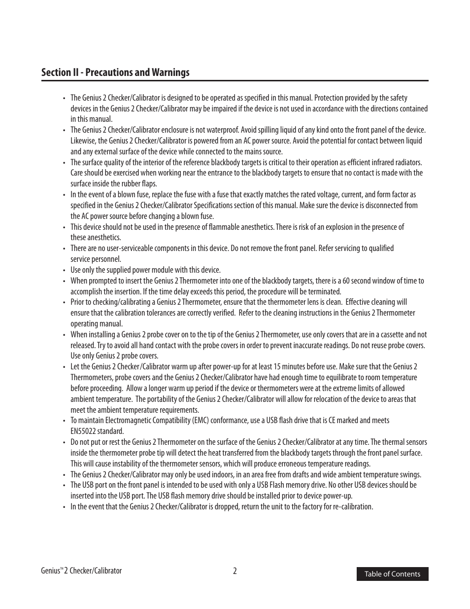COVIDIEN Genius™ 2 Tympanic Thermometer Checker-Calibrator User Manual | Page 4 / 15
