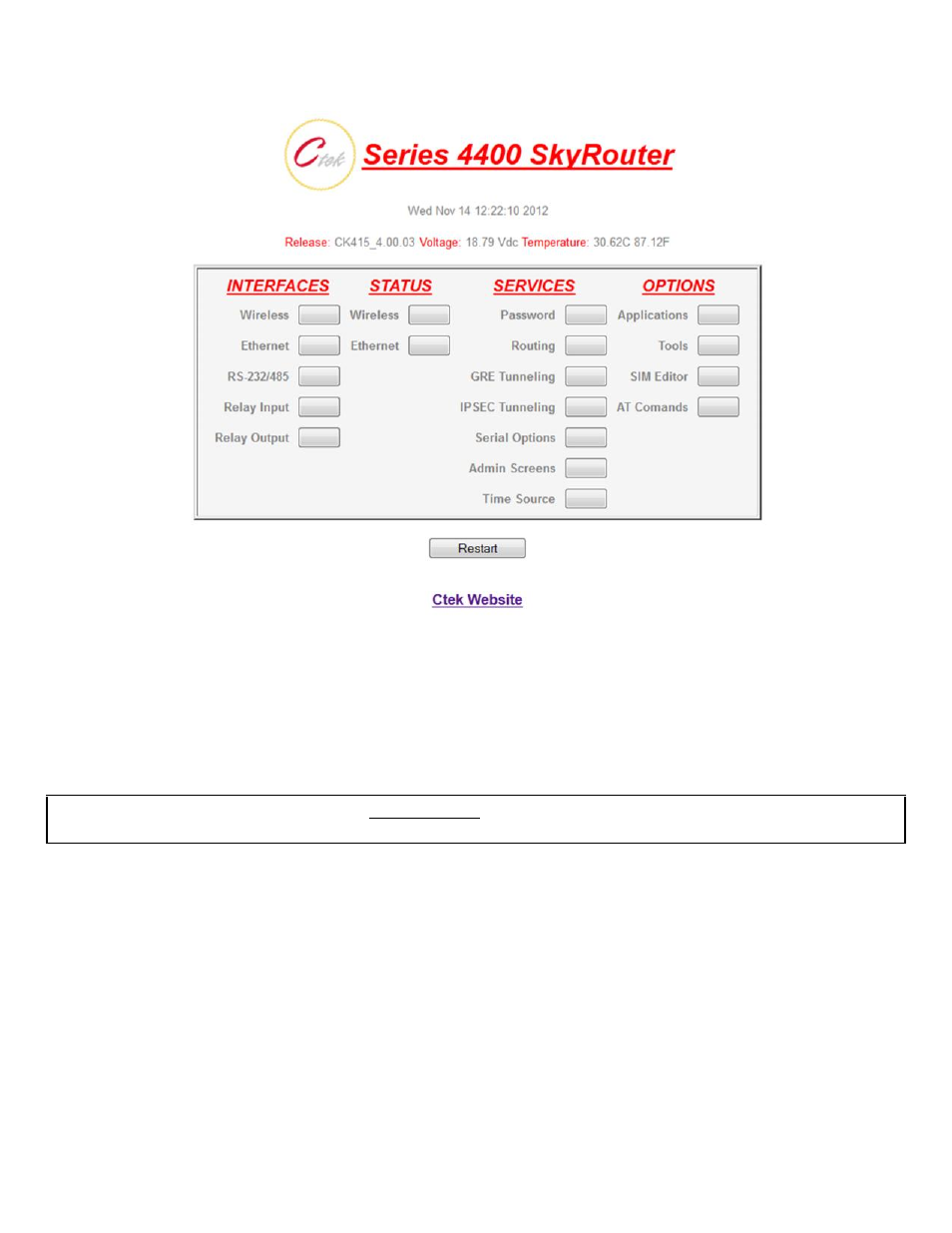 CTEK Z4200U SkyRouter User Manual | Page 14 / 60