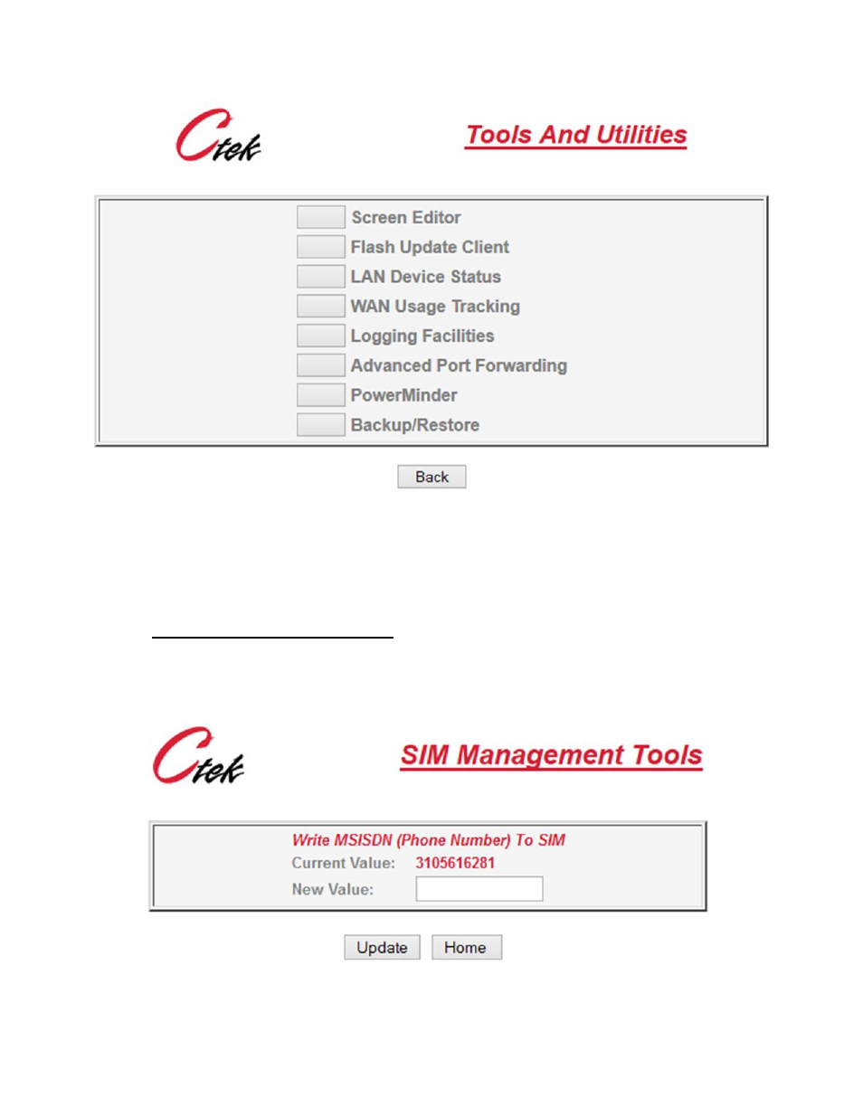 CTEK Z4200U SkyRouter User Manual | Page 55 / 60
