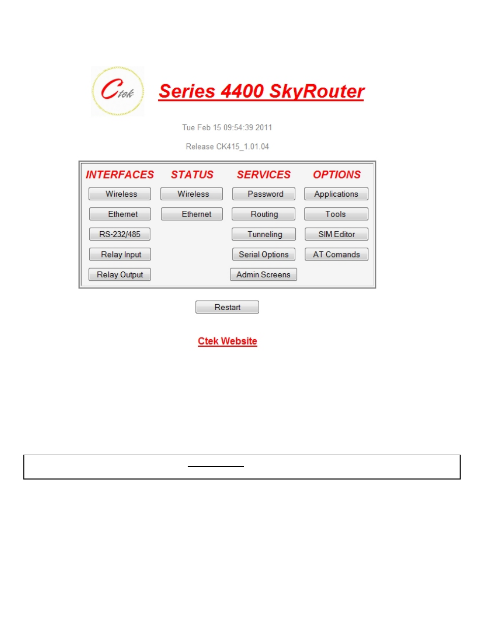 CTEK Z4200U SkyRouter User Manual | Page 14 / 56