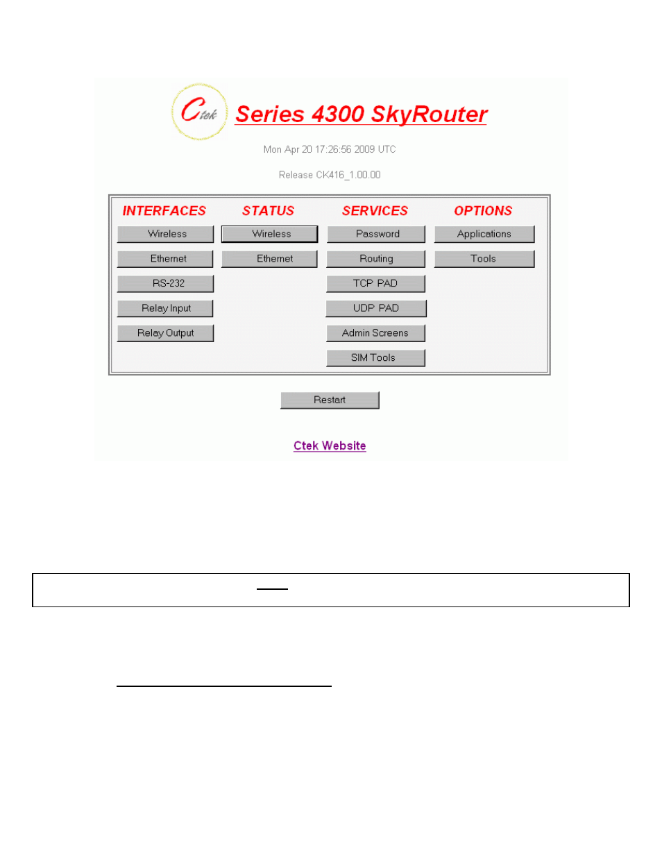 CTEK Z4300U SkyRouter User Manual | Page 11 / 39