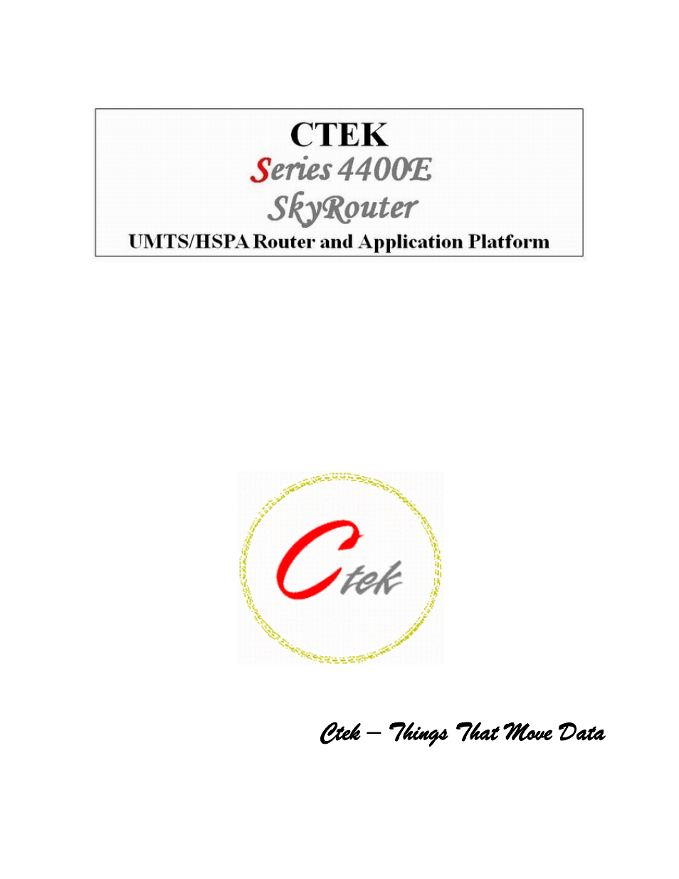 CTEK M4400E SkyRouter User Manual | 36 pages