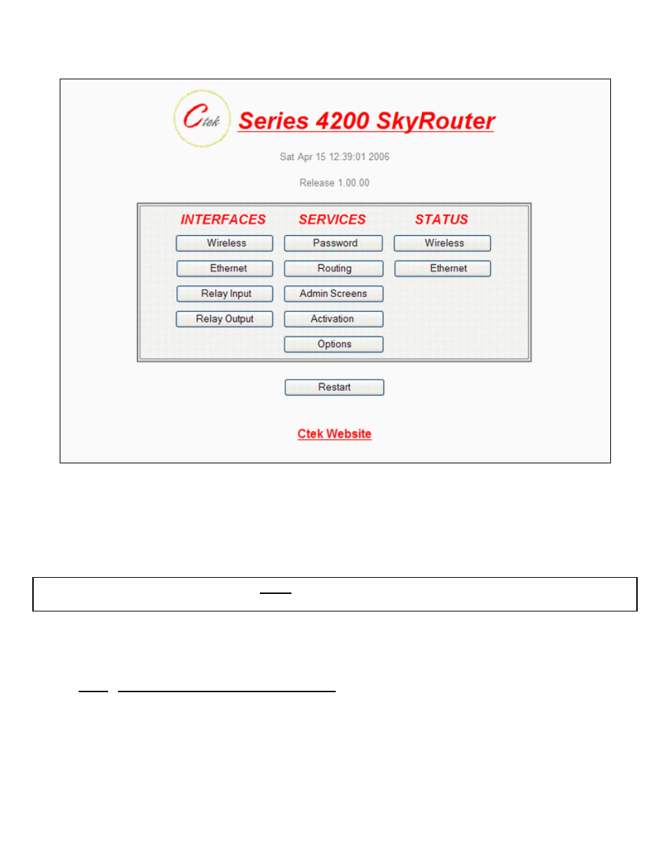 CTEK M4400E SkyRouter User Manual | Page 12 / 36