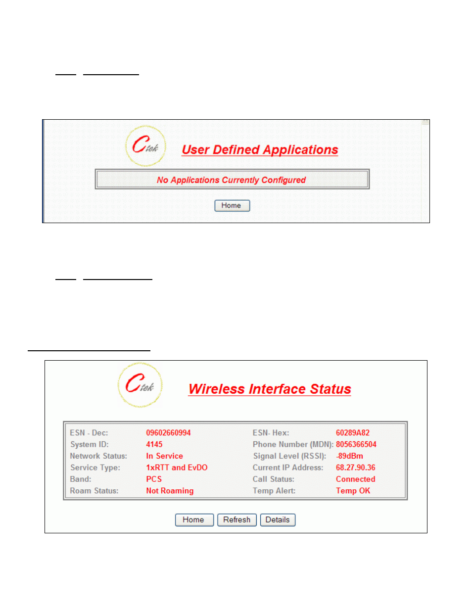 CTEK M4400E SkyRouter User Manual | Page 28 / 36