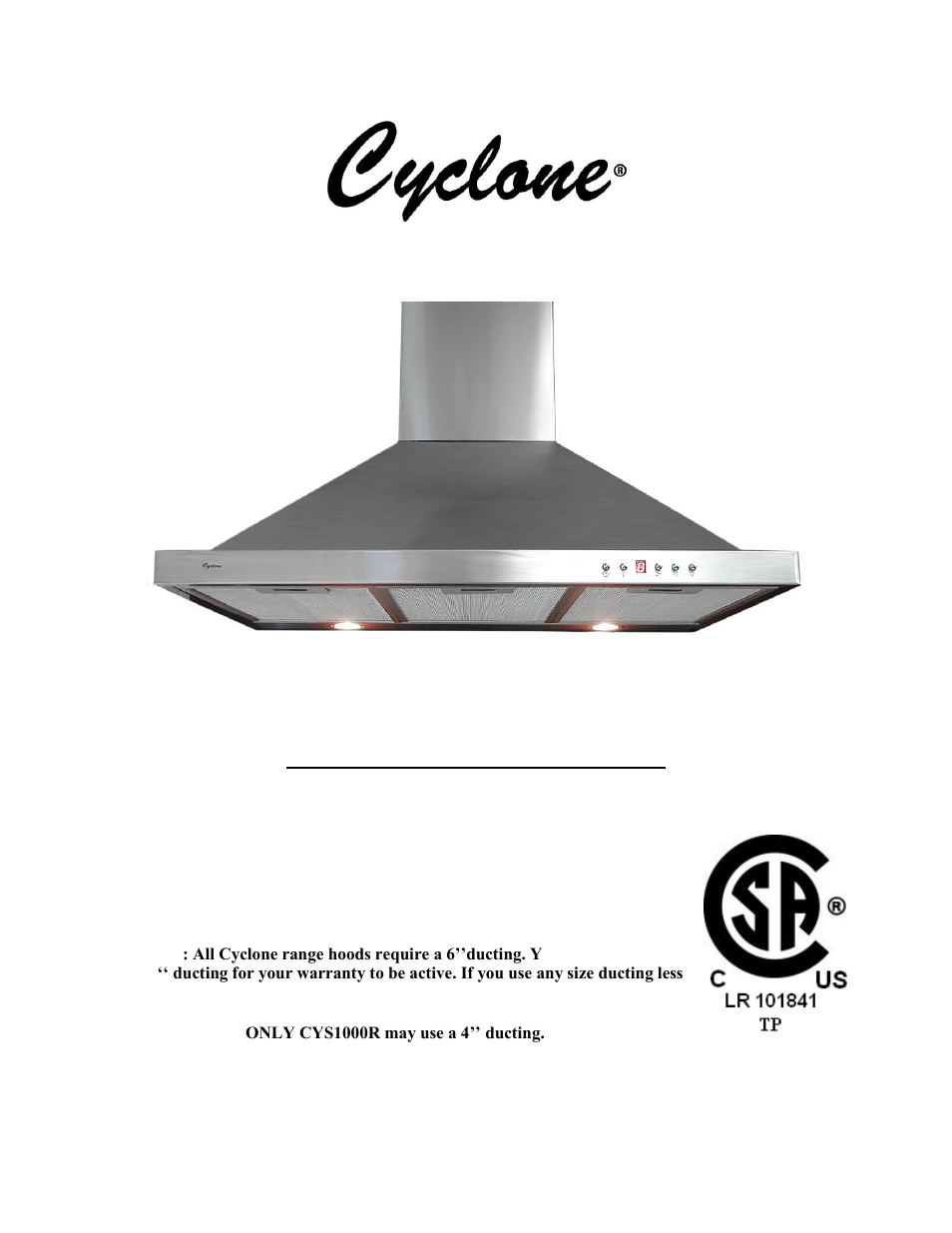 CyClone SCB711 User Manual | 15 pages