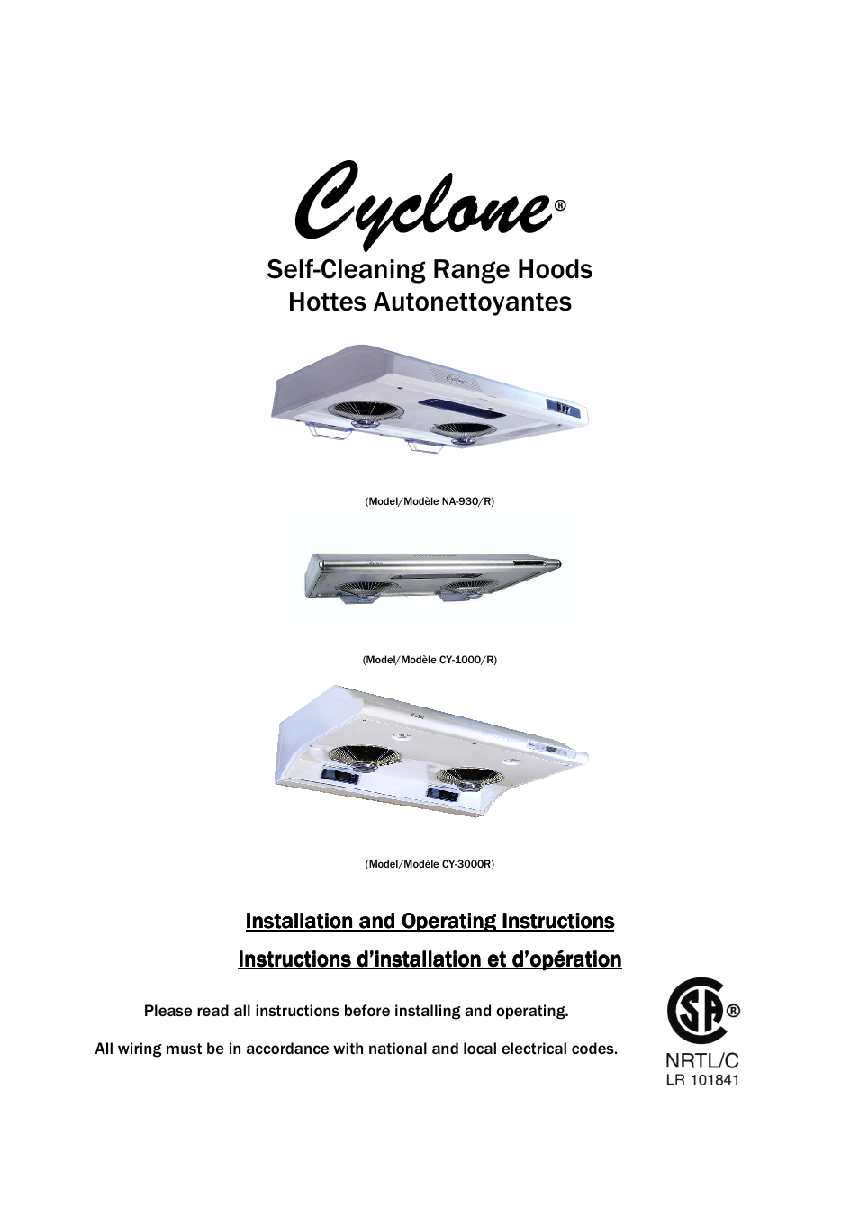 CyClone BOX2000 User Manual | 9 pages