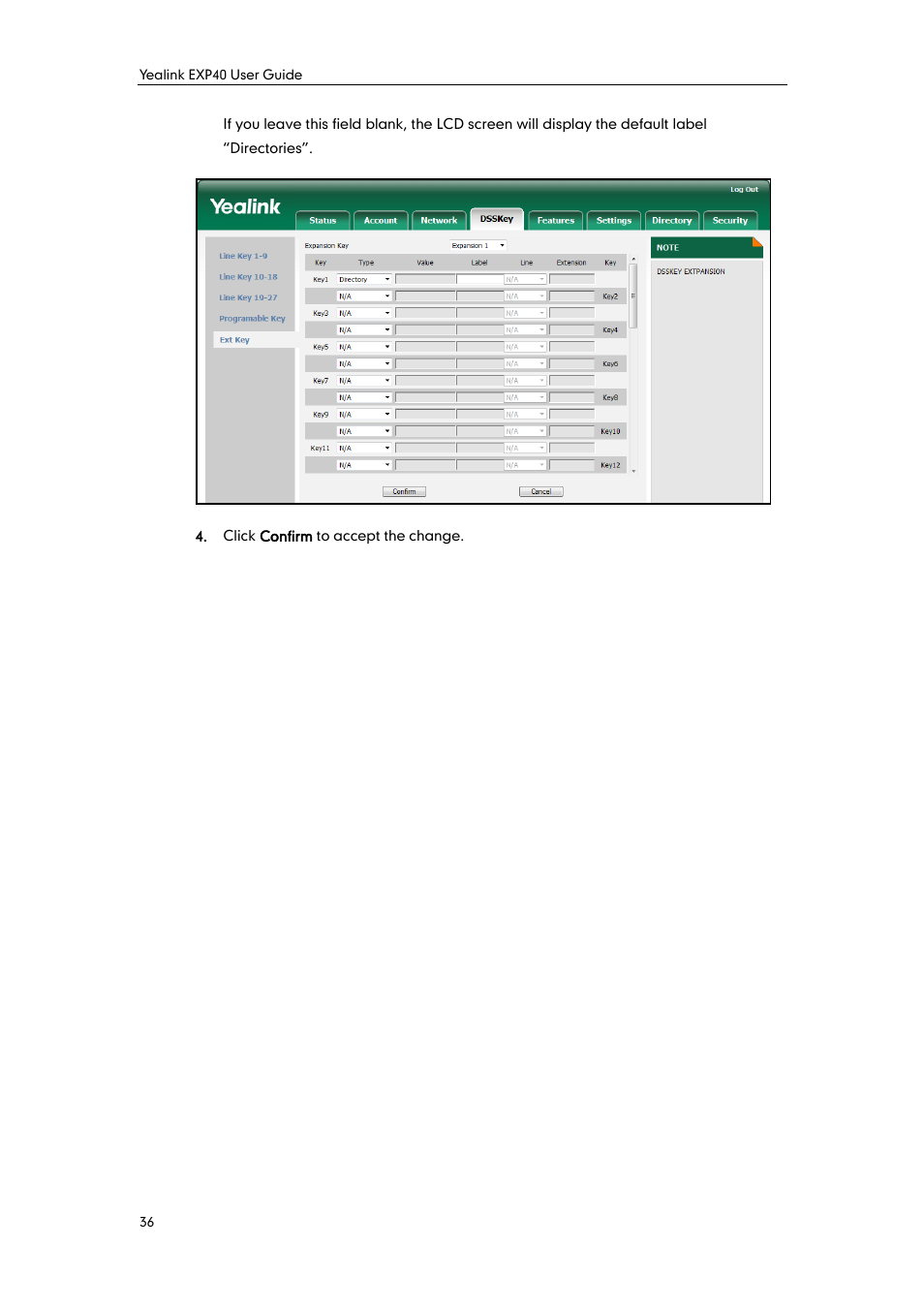 Yealink EXP40 User Manual | Page 44 / 45